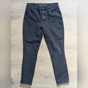 Yoga Jeans Rachel High Rose Black Skinny Denim Jeans 4-way Stretch